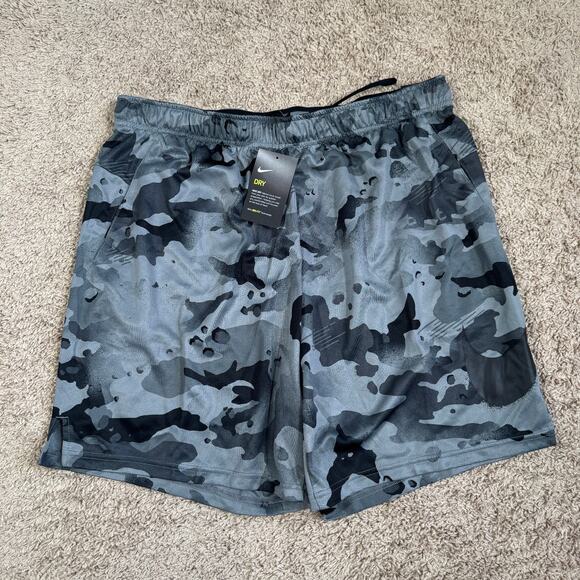 Nike Other - Nike Camo Shorts Mens XXL Gray DRI-FIT Training Athletic Standard Fit CU4038